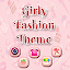 Thème de la mode rose girly icon