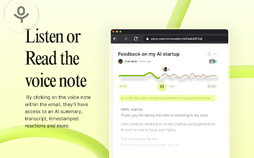 Async: voice notes for Gmail and Chrome