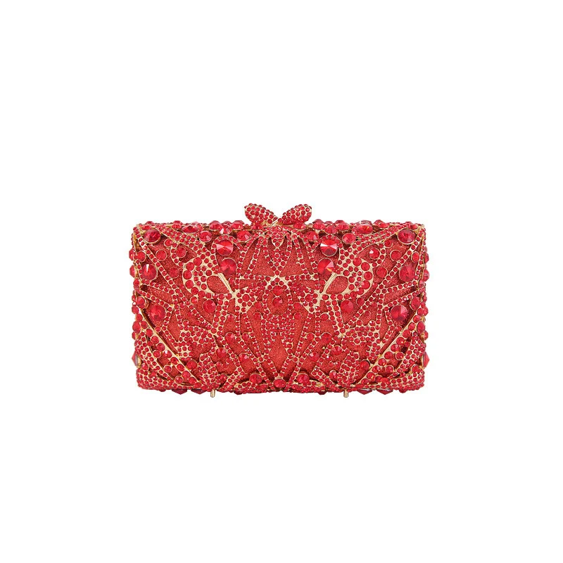 Pochette de soirée diamant pour femme, ornée de strass découpés, élégante et scintillante. Idéale pour les soirées et événements.