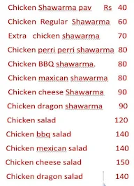 Arabian Shawarma menu 1