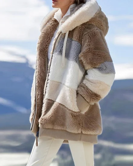 Winter Fashion Women's Coat 2023 Hooded Zipper Ladies Jac... - 3