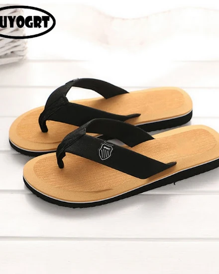 2022 Slippers Men Summer Flip Flops Beach Sandals Anti-Sl... - 1
