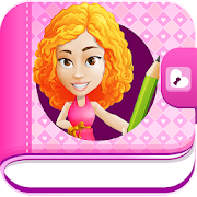 Cute Diary With Lock Password For Girls  Icon