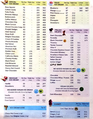 Giani's Ice Cream menu 1