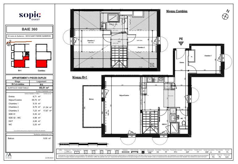 Vente appartement 3 pièces 85 m² à Saint-Pierre-Quiberon (56510), 520 000 €