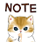 Notepad Cute Cats by mofusand icon