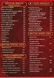 Patil Juice Centre menu 1