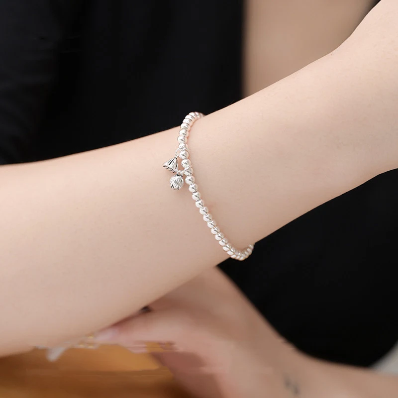 Title 1, Bracelet chaîne simple pour femme avec perles d...
