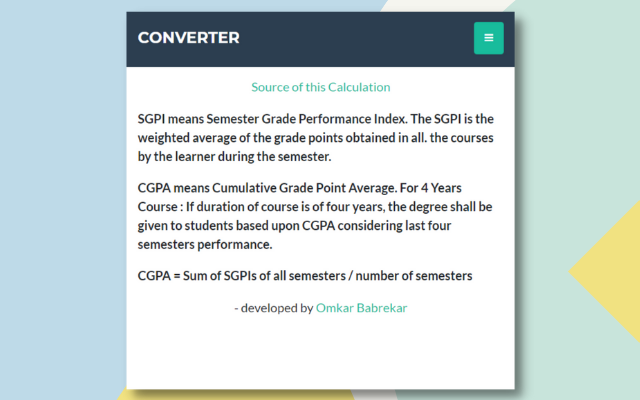 SGPI to CGPA Converter - Mumbai University Preview image 3