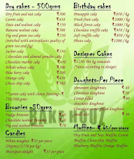 Bake Houz menu 1