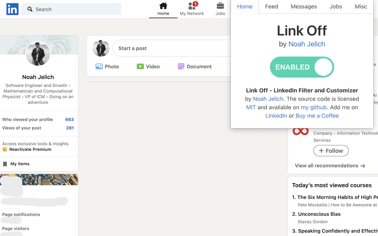 LinkOff - Filter and Customizer for LinkedIn™ Preview image 0