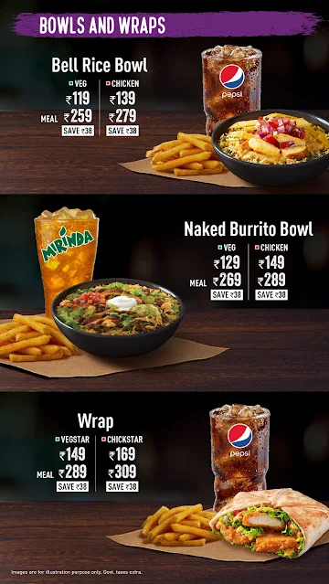 Taco Bell menu 