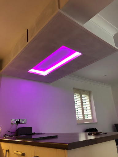 Mid project to install colour changing lights to a kitchen island in Bells Yew Green