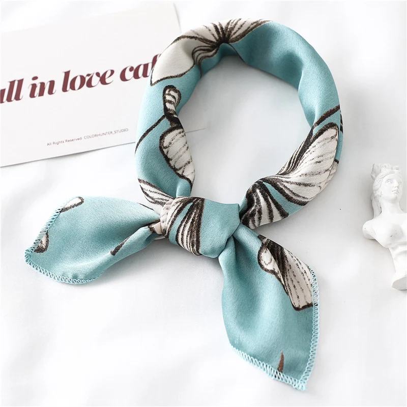 Lenço de seda feminino decorativo all-match