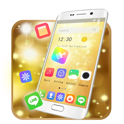 Gold Giltter Silk Luxury Neat HD Theme