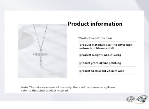 Title 6, 925 Sterling Silver Pendant Carat Moissanite Ne...