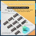 [New 2023] Đầu Sạc Chuyển Pd 100W Đổi Cổng Usb Type C Sang Nguồn Điện Dc Chuyên Dụng Cho Laptop Loa Modem Router Vỏ Nhôm