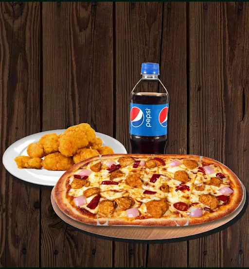 Medium-Pepper Chicken Pizza+ Chicken Popcorn + Pepsi