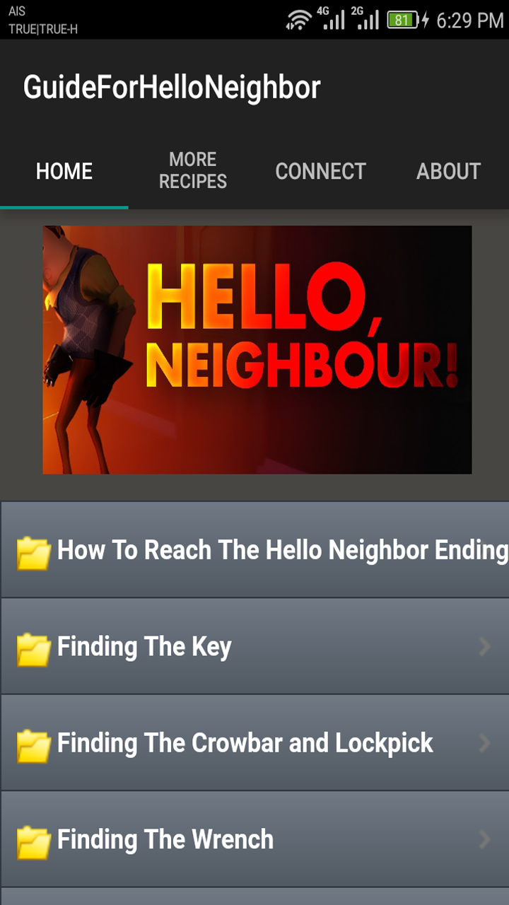 Guide for Hello Neighbor Screen 1