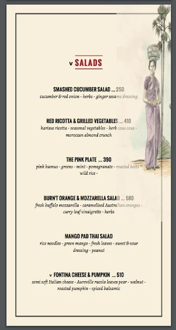 Coromandel Cafe menu 