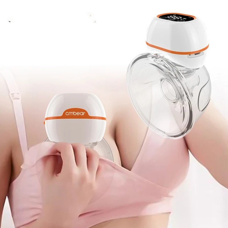 Extrator de leite elétrico vestível para pós-parto. Bombear sem as mãos, mais liberdade e discrição para a mãe moderna.