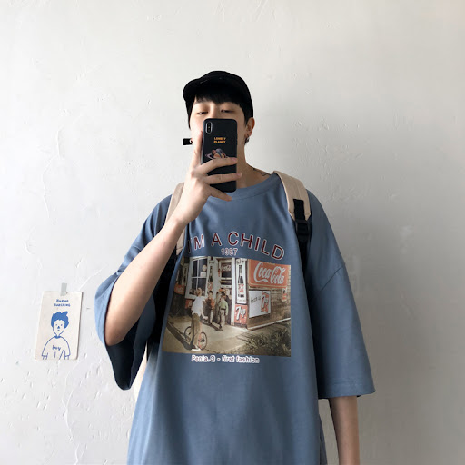 Title 6, Mens Versatile Round Neck Mid-Sleeve Loose T-S...