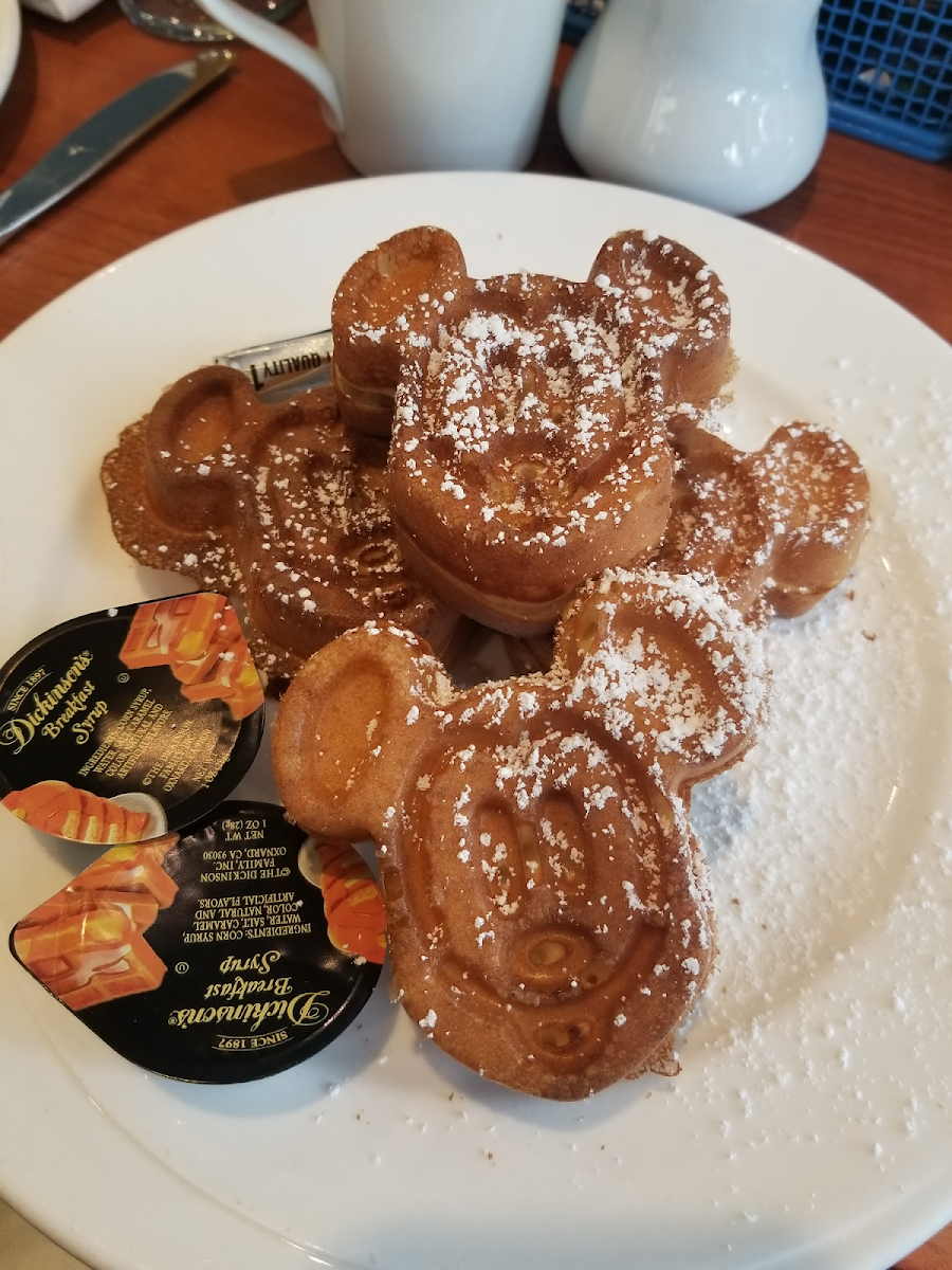 Mmmm... GF Mickey waffles just for me!