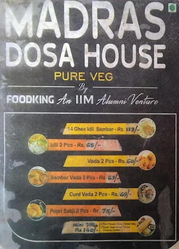 Madras Dosa House menu 