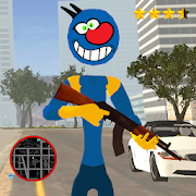 Oggy Stickman Rope Hero : Vice Town Mod apk versão mais recente download gratuito