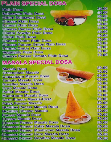 Aaaoji Khaoji Dosa menu 