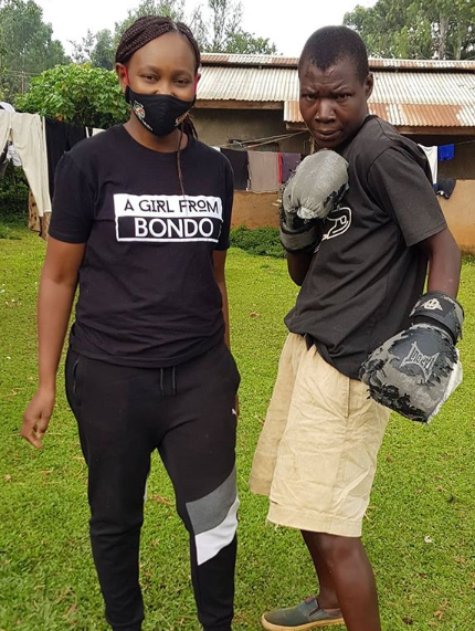 Carol Radull visits Conjestina Achieng