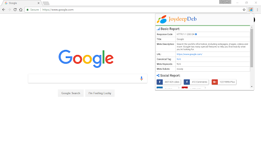 Joydeep SEO and Social Chrome Extension