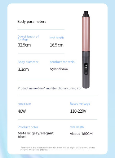 Title 17, Multi-functional Modeling Hair Curler with Mult...