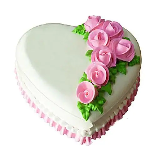 Heart Shape Vanilla Cake