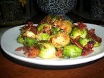 Bacon Pan Roasted Brussel Sprouts was pinched from <a href="http://mywoodenspoon.com/bacon-pan-roasted-brussel-sprouts/" target="_blank">mywoodenspoon.com.</a>