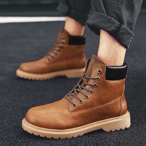 Title 5, Autumn and Winter High-top Martin Boots Leather...