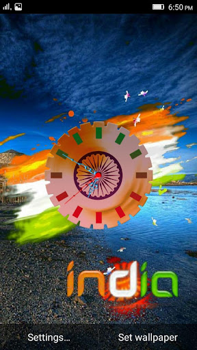 India Clock Live Wallpaper