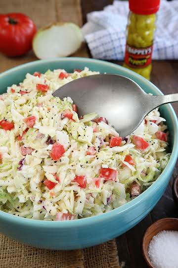 Aunt Mary's Pepper Sauce Coleslaw