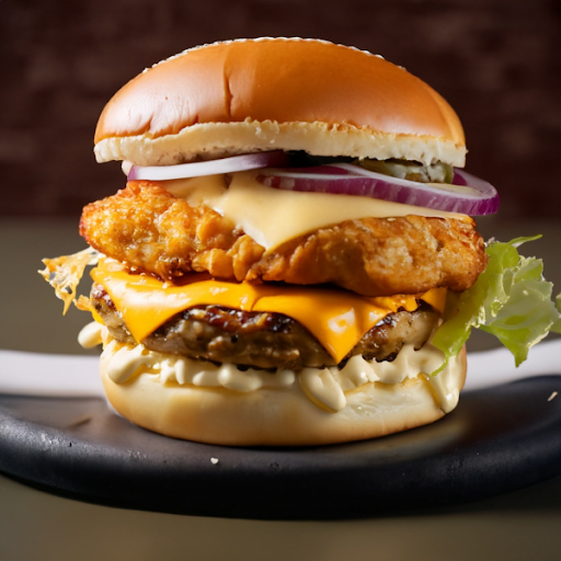 Double Chicken Cheese Burger