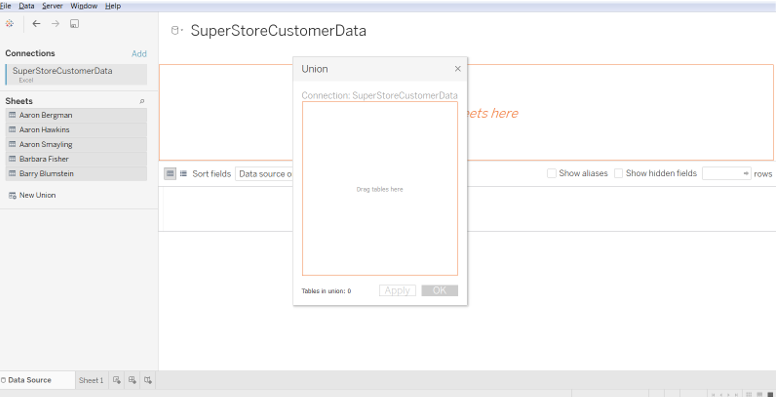 Use Case for Tableau Union 33