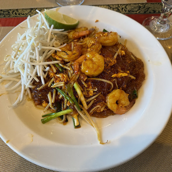 GF Shrimp Pad Thai with Glass Noodles. It tasted way better than it looks.