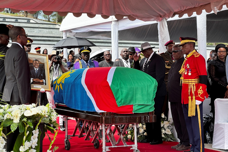 The funeral of late President Hage Geingob in Windhoek, Namibia, on February 25 2024.