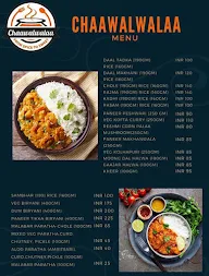Chawalwala menu 1