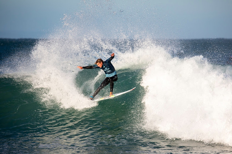 Mathew McGillivray feeling right at home at Supertubes in Jeffreys Bay.