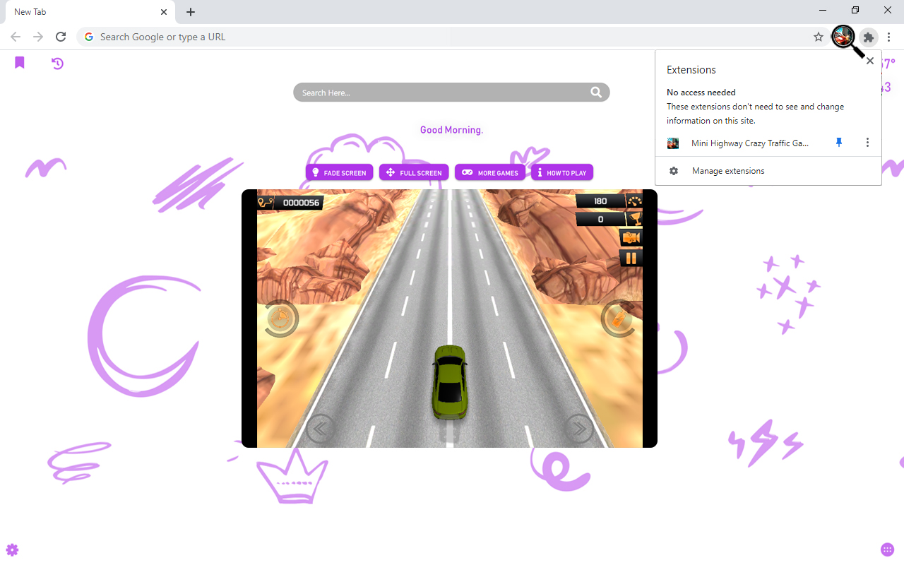 Mini Highway Crazy Traffic Game New Tab Preview image 5