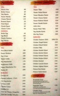 Hotel Mini Mahal menu 1