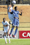 AERIAL DUEL: 
      Mpho Matsi of AmaTuks and Sibusiso Zuma of Supersport United during their Premiership match. 
      Photo: Gallo Images