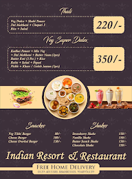 Indian Resort & Restaurant menu 1