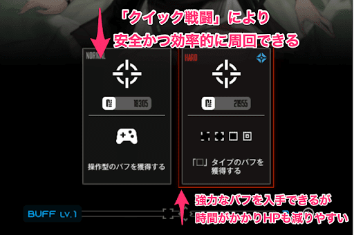 勝利の女神Nikke_光っていないステージを選んで時短