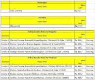 Ibriyani menu 1